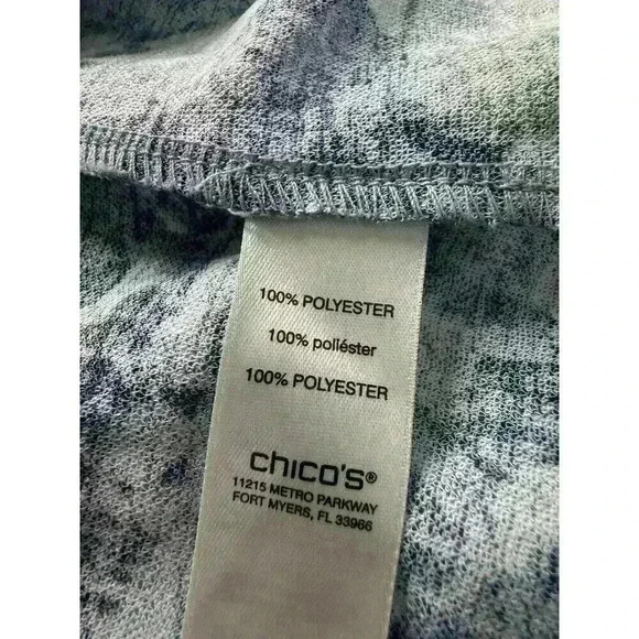 Easy wear By Chicos Women’s 2 US L Semi Sheer 3/4 Sleeve Open Front Cardigan - Picture 12 of 14